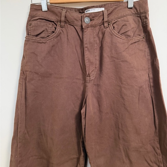 Garage Denim Wide Leg Chocolate Brown Denim Pants - Picture 4 of 13